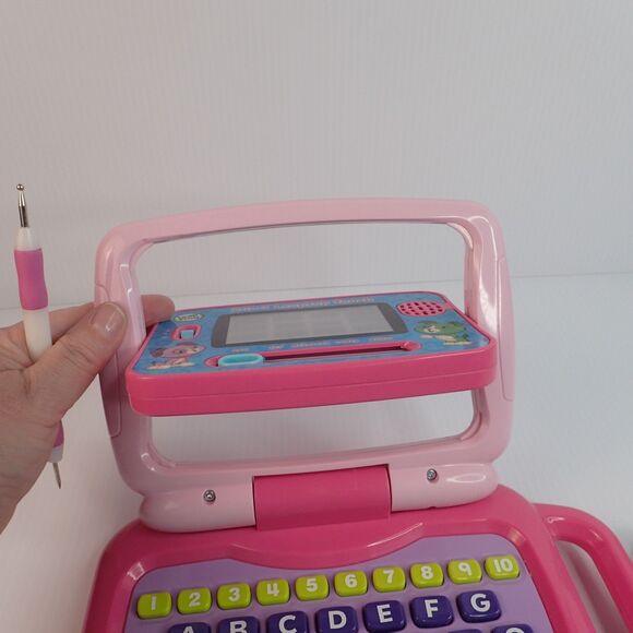LeapFrog 2 in 1 LeapTop Touch & Laugh & Learn Pink LIL' GAMER Lot of 2 Toys - Picture 13 of 15